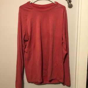 Red lululemon metal vent tech long sleeve size xl